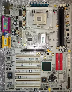 Motherboard Soltek SL-85MR3 White Rare Position - Picture 1 of 8