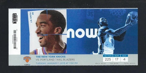 DAMIAN LILLARD DEBUT GAME AT MSG - 2013 BLAZERS @ KNICKS FULL BASKETBALL TICKET Cover