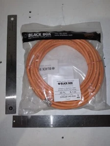 BLACK BOX EVNSL0610MS-0030, CAT6 400MHz Shielded, Ethernet DATA CABLE 30' ORANGE - Picture 1 of 2