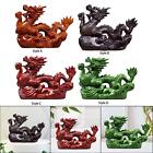 Wooden Carving Chinese Dragon Figurine Fengshui Decoration Spring Festival Table