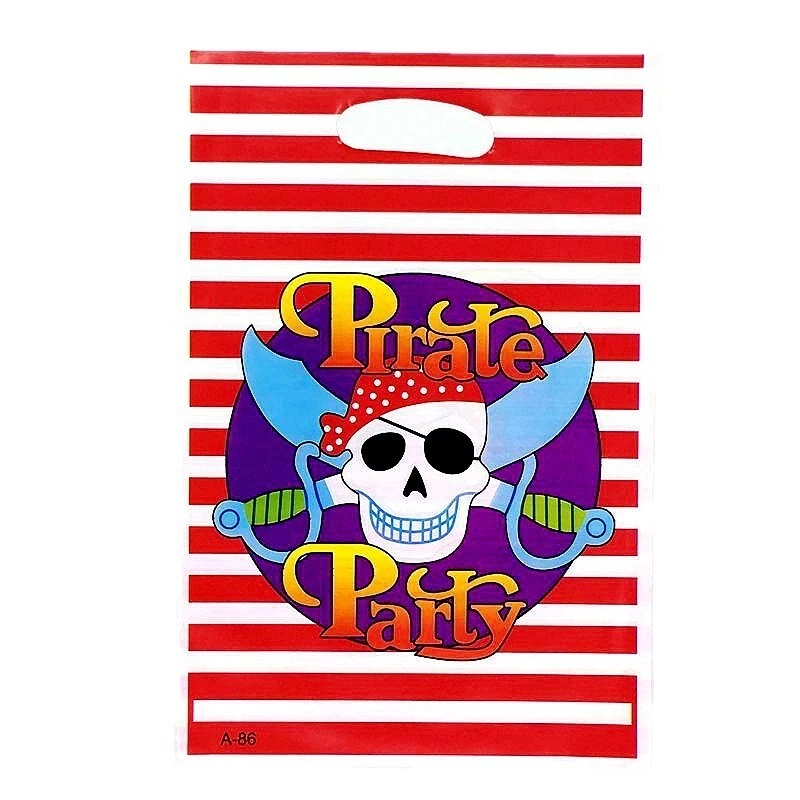 10pcs Pirate Party Loot Lolly Bags Party Supplies Kids Birthday Decoration - image 1 of 1