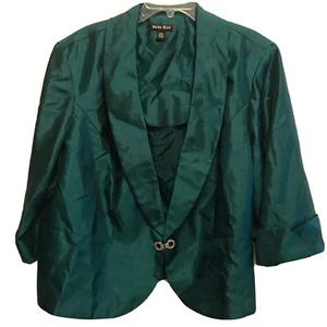 Dana Kay Woman Plus Size 24W Green Blazer 100% polyester - Picture 1 of 7