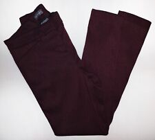 Van Heusen Burgundy & Black Stretch Textured Chino Dress Pants Women's Size 2