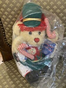 Dakin Raggedy Ann & Andy Christmas Bear Plush Stuffed Animal Toy NEW