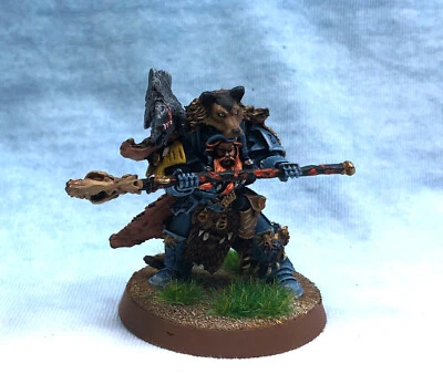 Warhammer 40K painted Space Wolves Njal Stormcaller, Lord of Tempests SW012 - Image 1 of 4