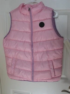 NWT Madden Girl teen size 18 Rose pink 2-pocket puffer vest full zip sleeveless - Picture 1 of 9