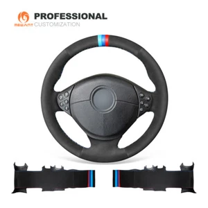Funda de volante de gamuza negra para BMW M Sport E36 E39 E38 E31 Z3 M E36/7 M3 M5 - Imagen 1 de 10