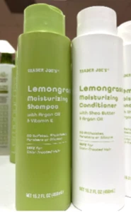 Trader Joe's Moisturizing Shampoo Conditioner Lemongrass Argan Oil Set 2 Pack - Picture 1 of 6