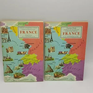 France Around World Program Nystrom Map Study Geographical Society Lot 2 Booklet - Picture 1 of 10