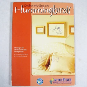 Cactus Punch Hummingbirds Machine Embroidery Designs Multi CD Bobbinwork Redwork - Picture 1 of 5