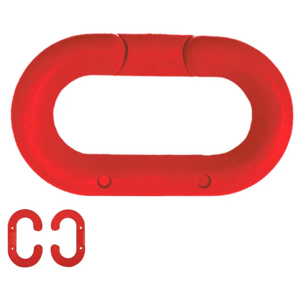 GRAINGER APPROVED 50705-10 Chain Link,Red,2" Size,Plastic,PK10 491A05 - Image 1 of 1