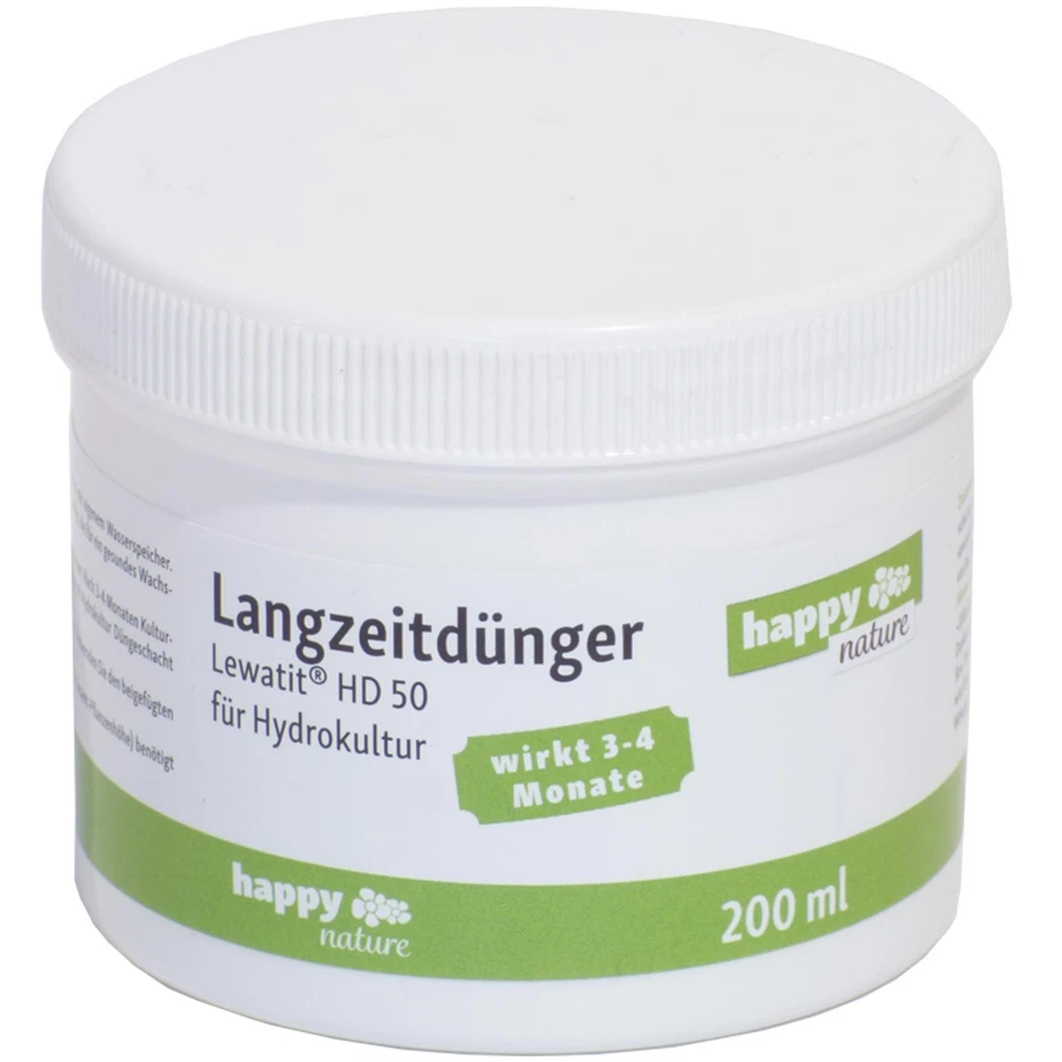 (66,82 EUR/l) happy-nature Langzeitdünger Hydrokultur HD 50 Lewatit 200 ml