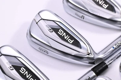 Left Hand Ping G425 Irons / 5-PW+SW / Blue Dot / Regular Flex Ping AWT 2.0 - Image 1 of 4
