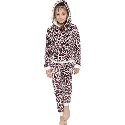 Niños Niñas Niños Pijamas Niños Pijamas Suave Polar 2 Piezas Franela Conjunto Traje de Salón Foto 1 de 2