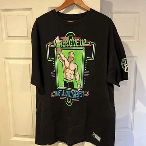 WWE John Cena Shirt Herren 2XL schwarz Never Give Up You Can't See Me Hustle Respect - Bild 1 von 4