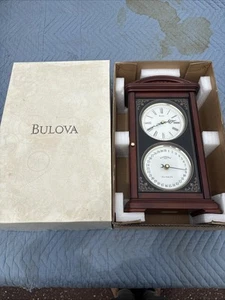 Bulova B1833 Charleston Walnut Table Clock (Open Box) - Picture 1 of 11