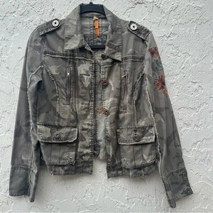 BY DEEP LOS ANGELES Jacke Damen Small Y2K Camo bestickt Military Vintage - Bild 1 von 8
