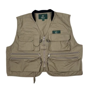 VTG Orvis Fly Fishing Vest Mens Size XL Khaki Tan - Picture 1 of 7