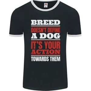 La Raza No Define A Un Perro Acciones Hacen Camiseta Ringer Para Hombre FotL - Imagen 1 de 11