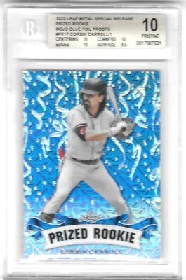 CORBIN CARROLL 2023 Leaf Special Release "Prized Rookie" Mojo Blue Foil #1 of 1! - Image 1 of 2