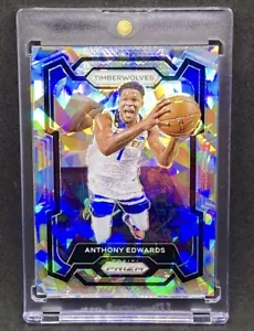 Anthony Edwards RARO REFRACTOR DE HIELO AGRIETADO SSP TARJETA DE INVERSIÓN PANINI MVP COMO NUEVO - Imagen 1 de 2