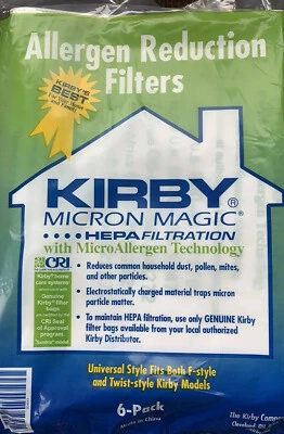 Originali Kirby Sacchetti Hepa Micronmagic Filtri Aspirapolvere Confezione da 6/