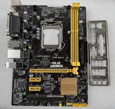 ASUS H81M-C/CSM Motherboard LGA 1150 DDR3 RAM USB 3.0 mATX; Tested - Image 1 of 4