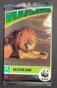Panini World Wildlife Foundation Wildlife in Danger 8 Collector Cards - Picture 1 of 2