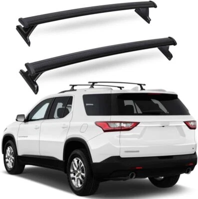 Se adapta a barras transversales de riel de techo para Chevrolet Chevy Traverse 2018-2023 Foto 1 de 4