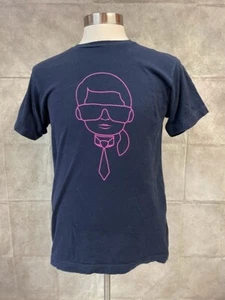 Karl Lagerfeld Paris Men's Graphic T-Shirt Dark Blue Size M - Picture 1 of 6
