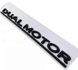 Emblema logo doppio motore per Tesla Model 3 e Y nero opaco - Foto 1 di 2