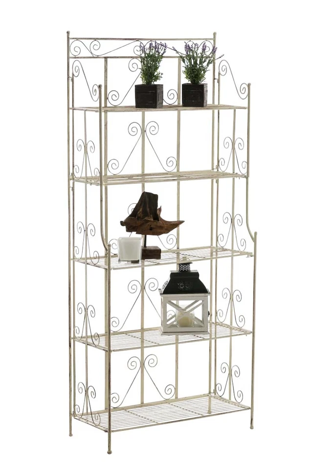 Etagère de Rangement Pliable en Fer forgé Ciara avec 4 Surfaces de Rangement  - Photo 1/1