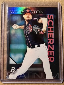 2020 Bowman Platinum Max Scherzer #2 Washington Nationals Mets Dodgers Diamond