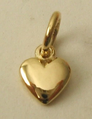 GENUINE 9K 9ct  SOLID GOLD SMALL 3D LOVE HEART VALENTINE CHARM/PENDANT    — 第 1/3 张图片