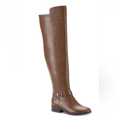 Style & Co Women’s Boots Knee High sz 6 Faux Leather Buckle NEW #K727 - Image 1 of 4