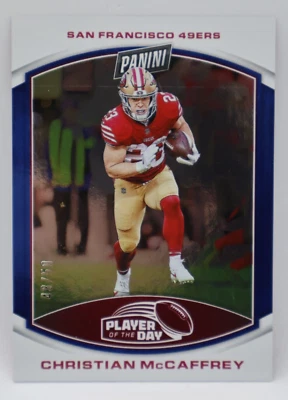 2023 Panini Player of the Day Football - Blue /50 49ers - CHRISTIAN MCCAFFREY - Image 1 of 2