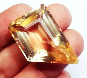 Natural Citrine Fancy Shape 40.05 Ct Certified Loose Gemstone With Free Gift - Picture 1 of 7