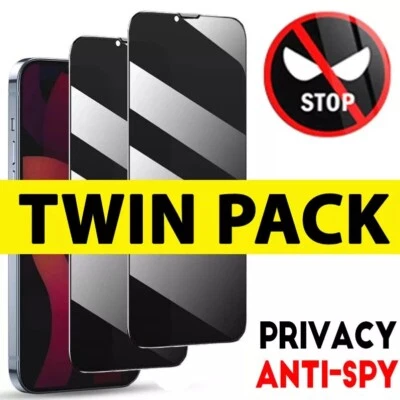 Screen Protector Privacy Glass  For iPhone 17 Pro Max 16 14 13 12 11 15+ 17 Air - Image 1 of 4