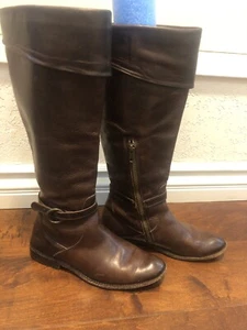 Frye 77215 Veronica lässige Damenstiefel Größe 6 B schokoladenfarbenes Leder - Bild 1 von 12