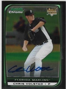 2008 Bowman Chrome Draft #BDP39B Chris Volstad NM-MT Auto 