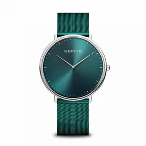 New Bering Women's Watch 15739-808 Ultra Slim Green Sapphire Crystal Watch Wristwatch - Picture 1 of 1