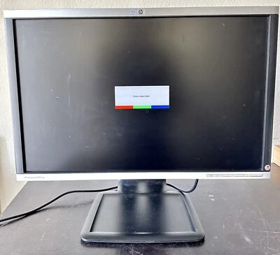 HP Compaq LA2405WG 24" Full HD Widescreen Computer LCD Monitor Stand Black - Image 1 of 4