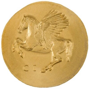 PEGASOS Numismatic Icons Gold Coin $5 Cook Islands 2022 - Picture 1 of 3
