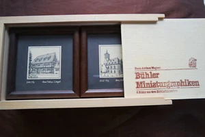Litografie Bühler miniatura 6x Bühl Hans Wagner in vera scatola di legno - Foto 1 di 4
