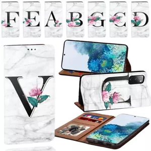Initial Name PU Leather Phone Cover Case -For Samsung Galaxy A06/A16/A35/A55/S25 - Picture 1 of 35