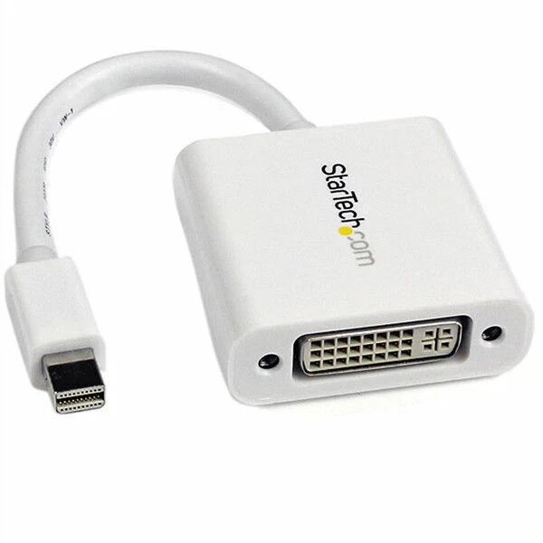 StarTech MDP2DVIW Mini DisplayPort to DVI Video Adapter Converter White PC Mac - Image 1 of 1