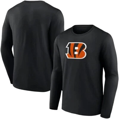 Camiseta Larga SLV Fanatics NFL Cincinnati Bengals Logo Primario - Nueva - 2XL - Negra Foto 1 de 3