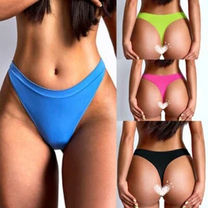 Womens Sexy G-String Thongs Panties High Cut Lingeries Intimate Briefs Underwear - Picture 1 of 35