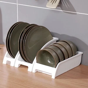3PCS Dinner Plate Holder, Plastic Kitchen Cabinet Organizer for Dishes Vertical - Picture 1 of 6