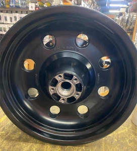 Black Rear Mag Wheel Harley Softail Fatboy 17x6 Solid Disc Drilled FXST Custom - Foto 1 di 8